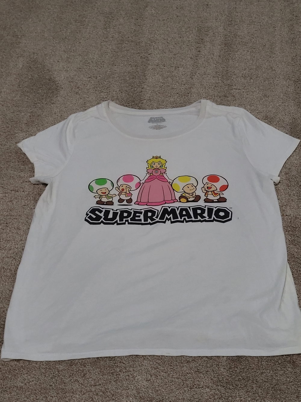 Nintendo Super Mario Princess Peach & Toads Graphic Tee - Kids Size L